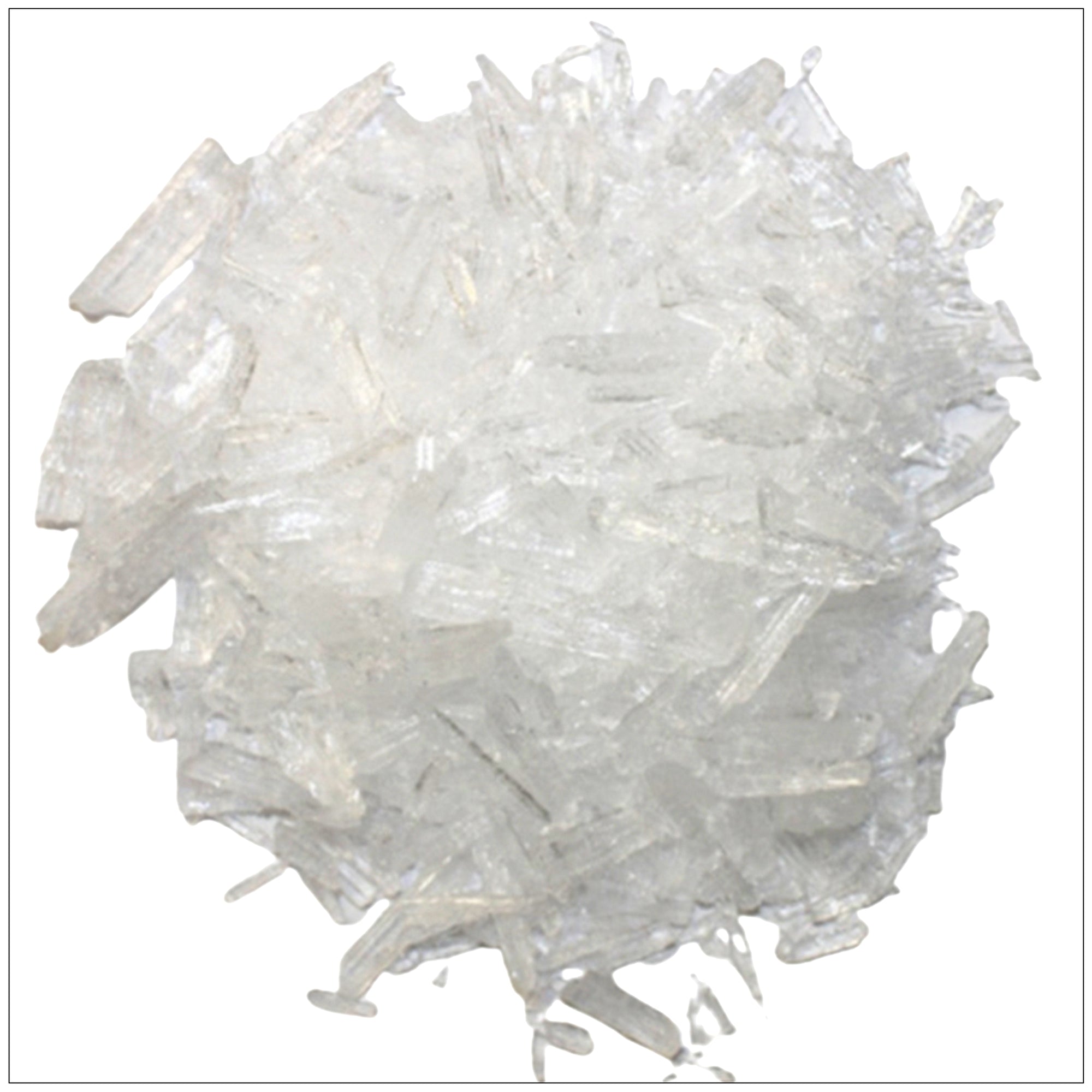 Natural menthol crystals for aromatherapy, cosmetics, and DIY products—cooling and soothing properties.