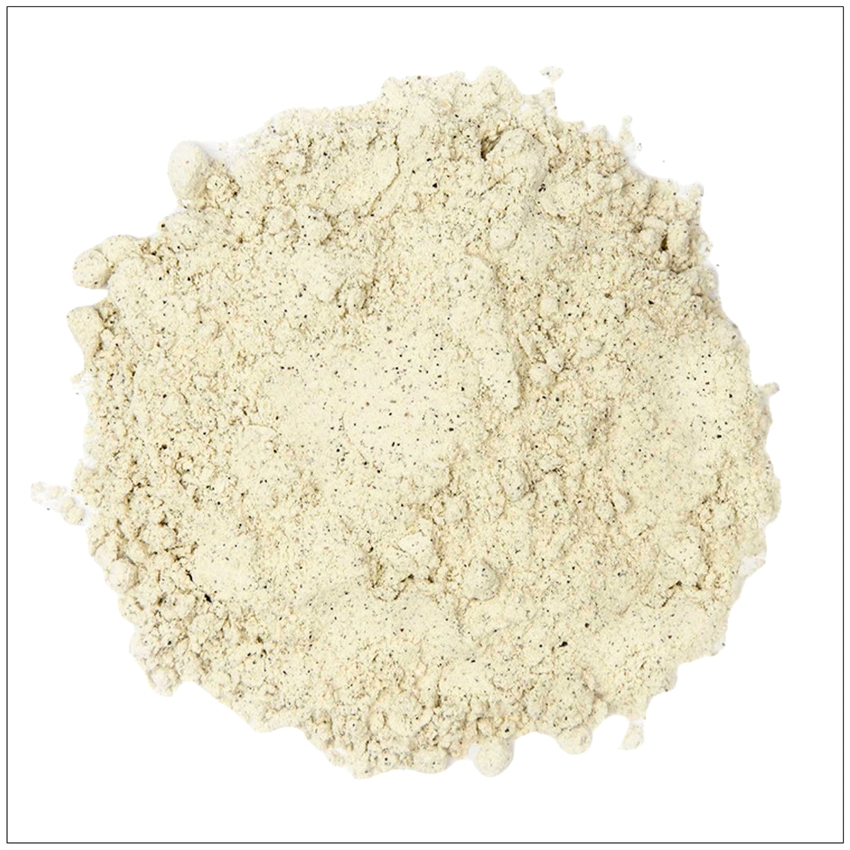 Mucuna seed powder in a spoon, rich in L-Dopa, supports mood, energy, and brain function.