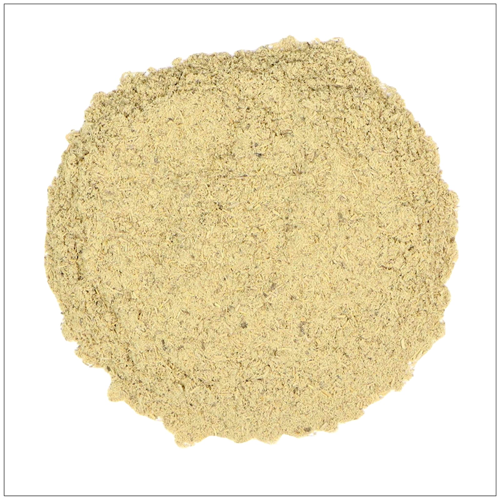 Muira Puama powder in wooden bowl, natural energy booster and herbal vitality supplement.