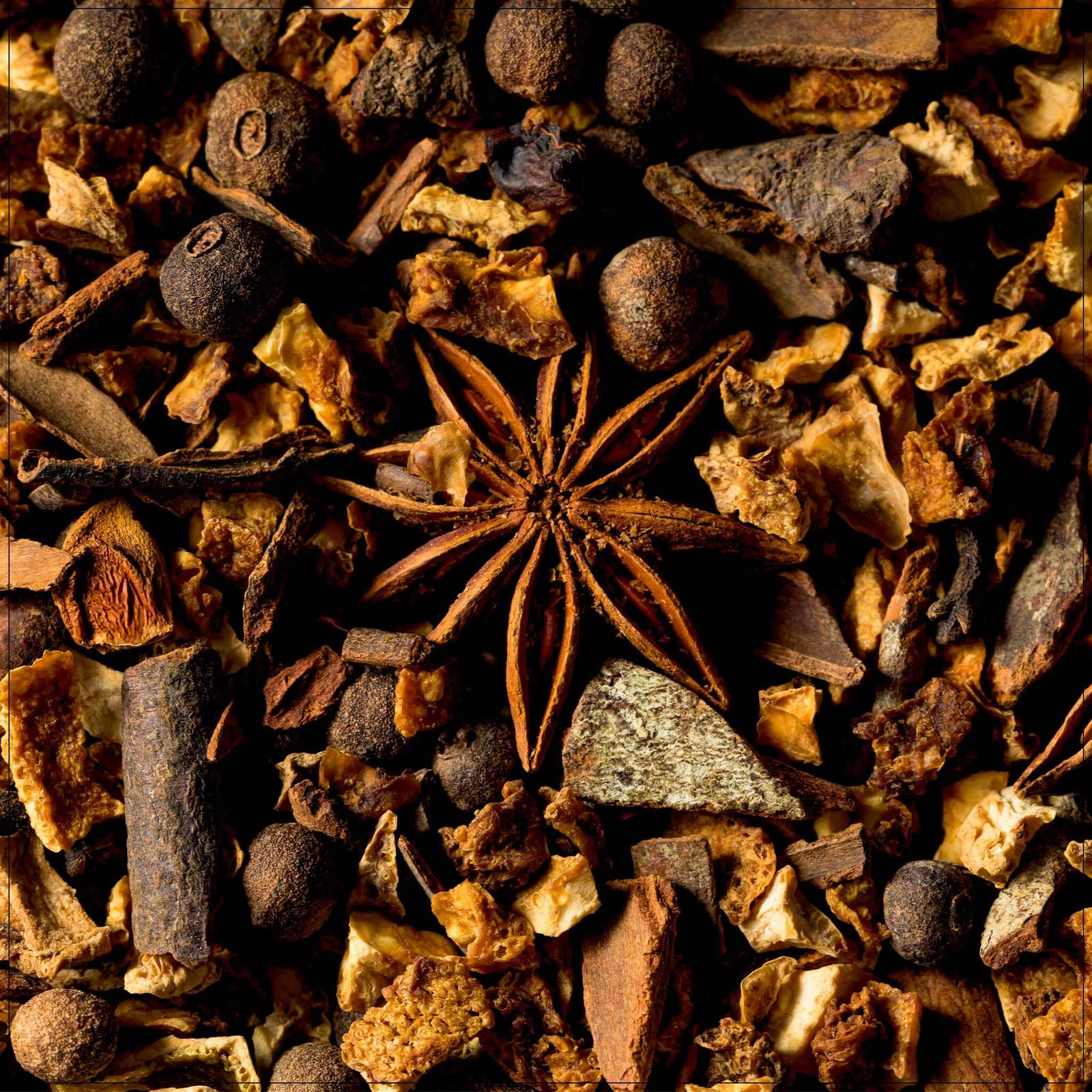 Premium mulling spices mix for warm holiday beverages, ideal for cider and wine, available in the USA