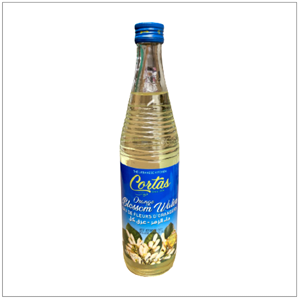 Cortas Orange Blossom Water in glass bottle – ideal for culinary, skincare, and aromatic uses. Buy it from the health food store in the USA - Alive Herbals.