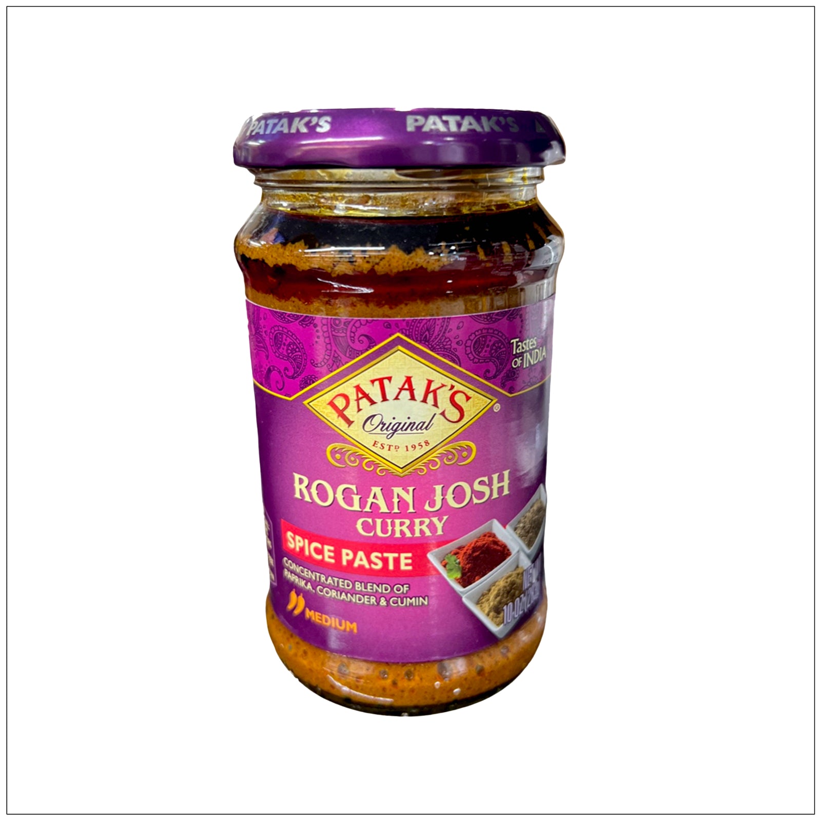 Aromatic Rogan Josh curry paste medium spice blend for authentic Indian flavor in home-cooked meals.