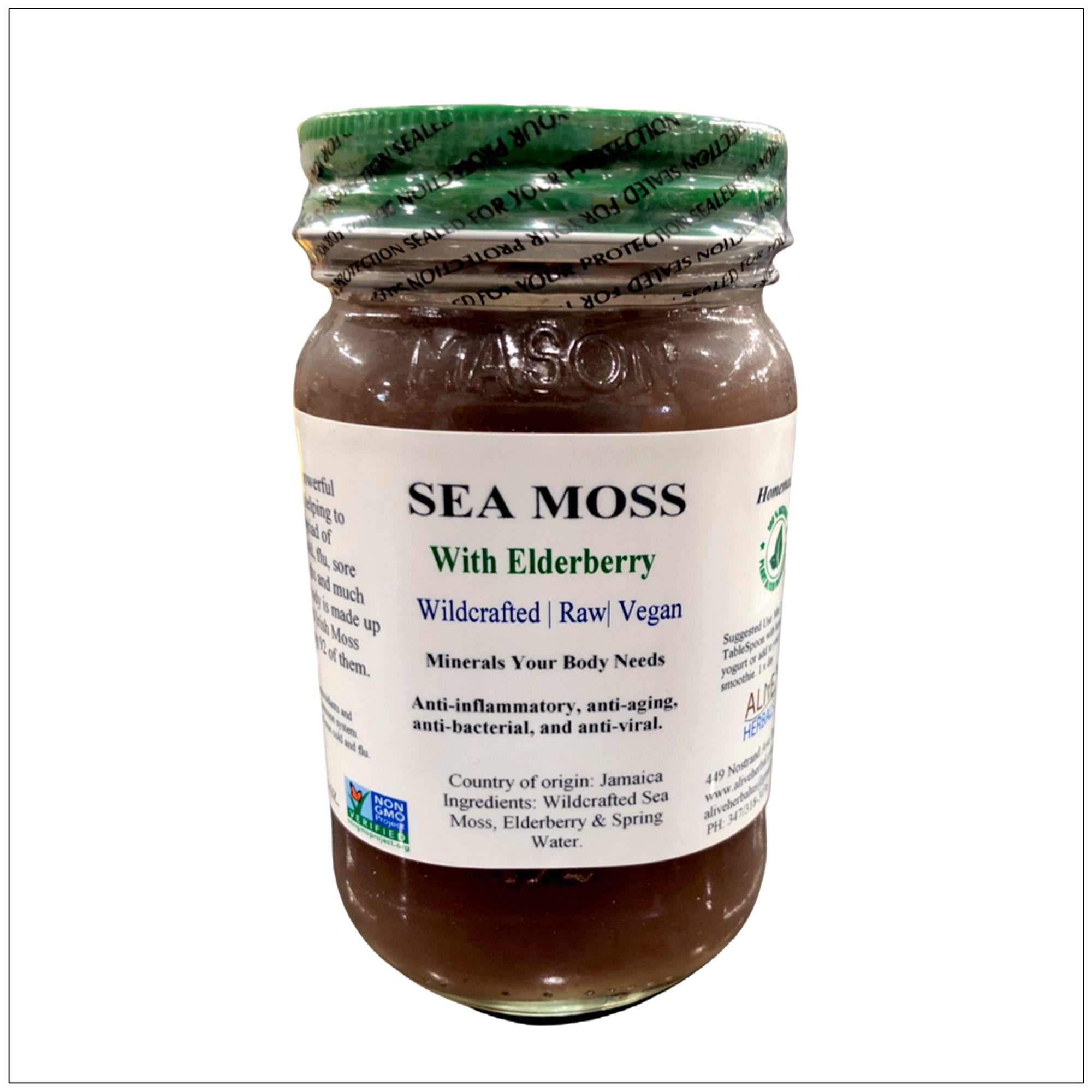 Sea moss with elderberry, Alive Herbals USA  