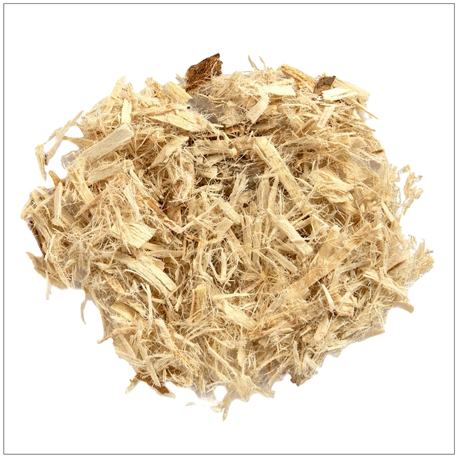 Dried Slippery Elm Bark used in herbal remedies to support digestive health and soothe throat irritation