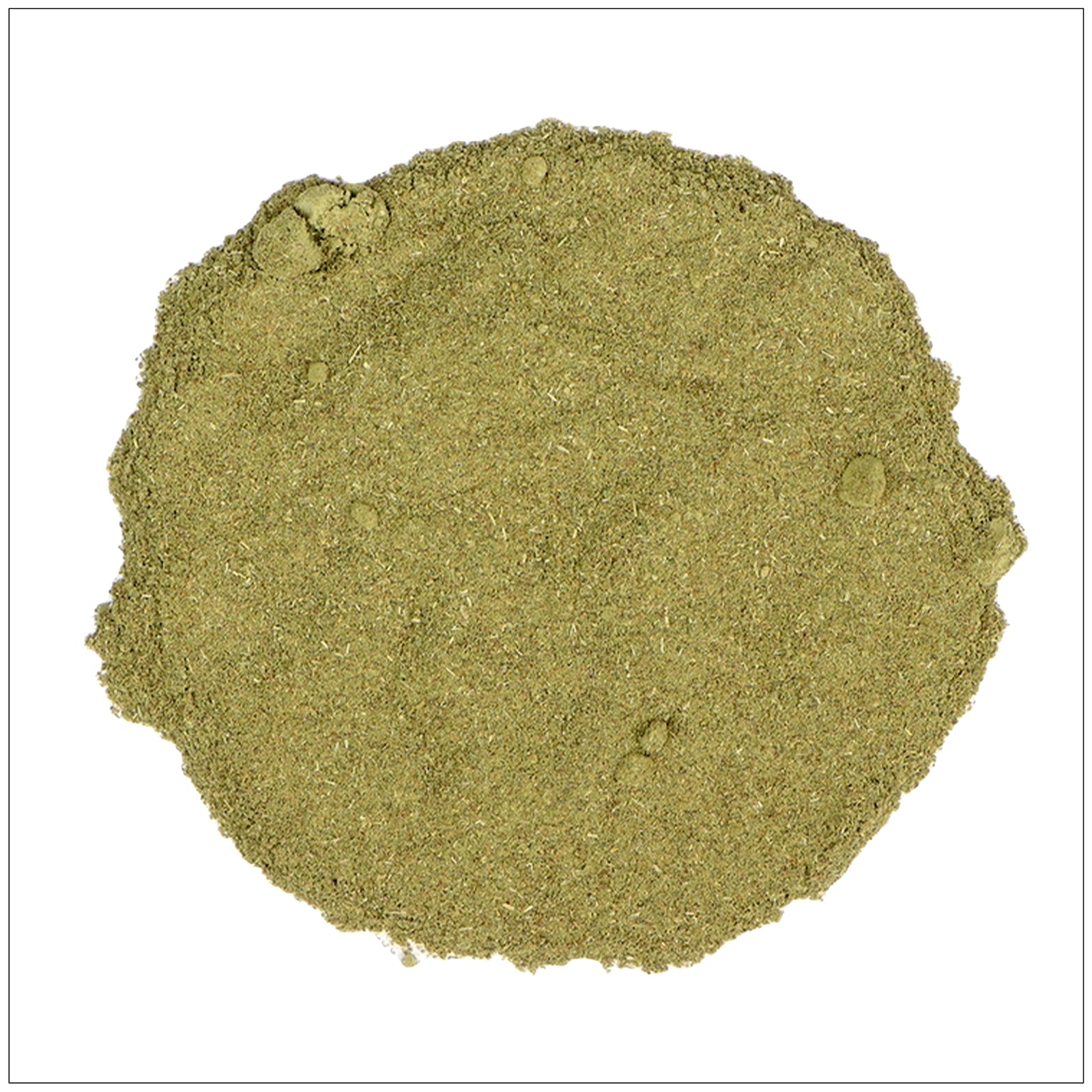 St. John’s Wort powder in a wooden bowl, used for mood support and natural wellness supplements.