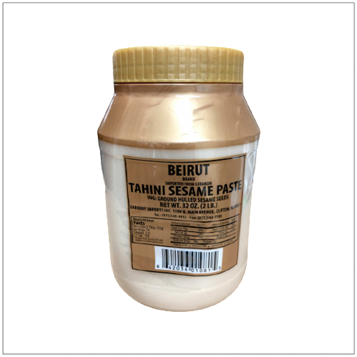 Creamy Beirut-style Tahini Sesame Paste in a jar, ideal for dressings, dips, and Mediterranean recipes. Buy it from the Alive Herbals.