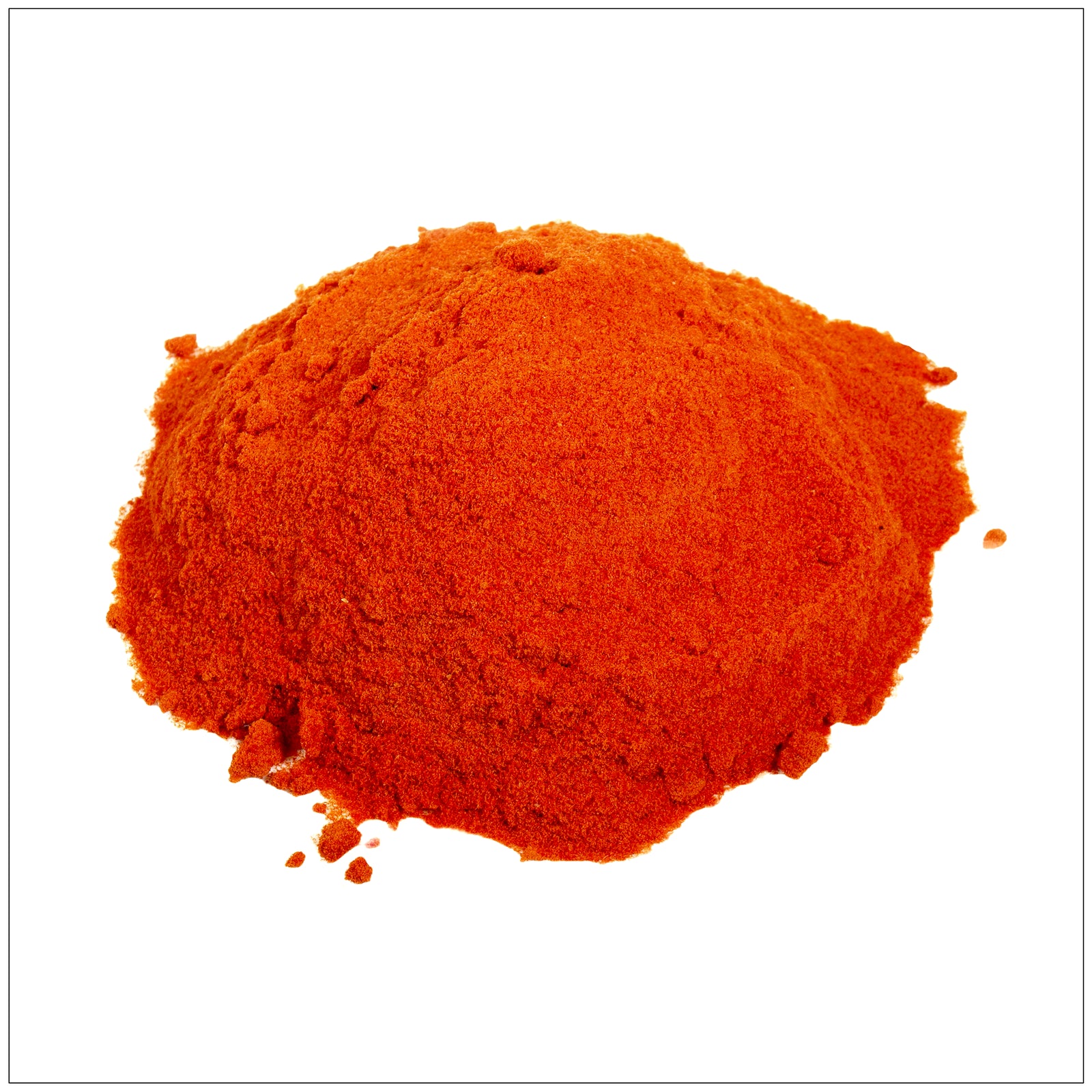 Fine, red tomato powder in a bowl, ideal for sauces, soups, and seasoning blends.