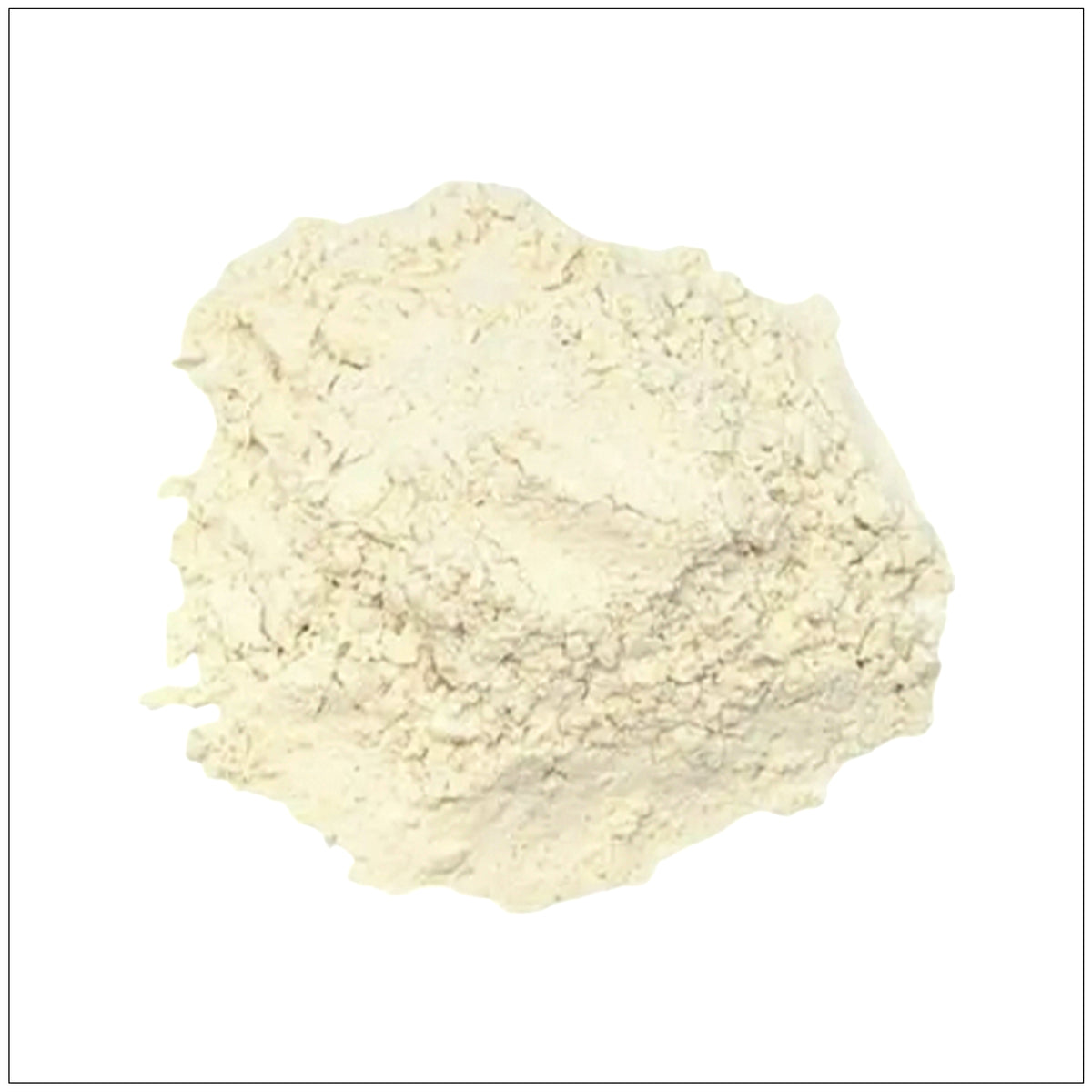 White Kidney Bean powder in a wooden spoon on a rustic table, used as a natural carb blocker and supplement.
