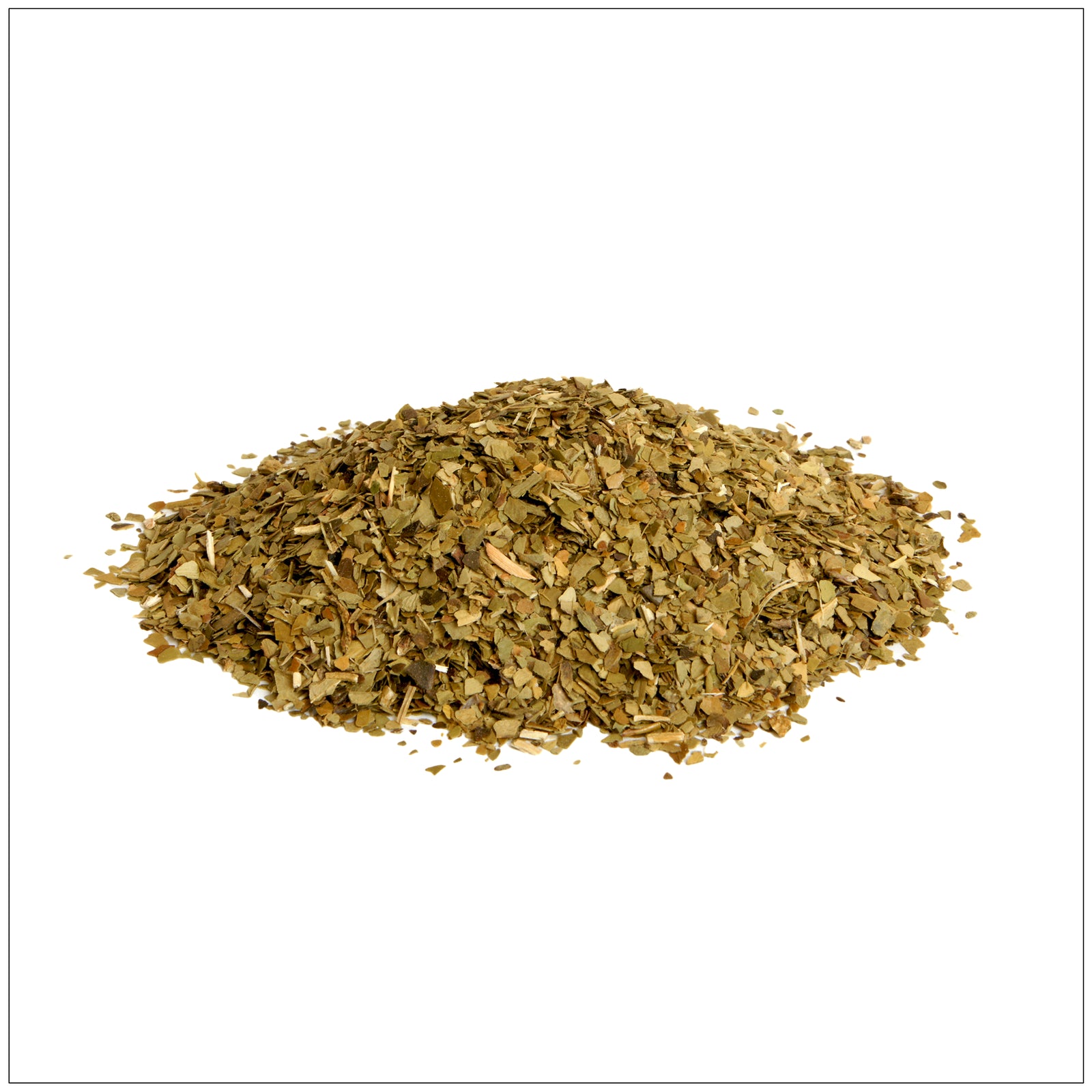 Cup of hot yerba mate tea with leaves and a bombilla on a rustic wooden table.