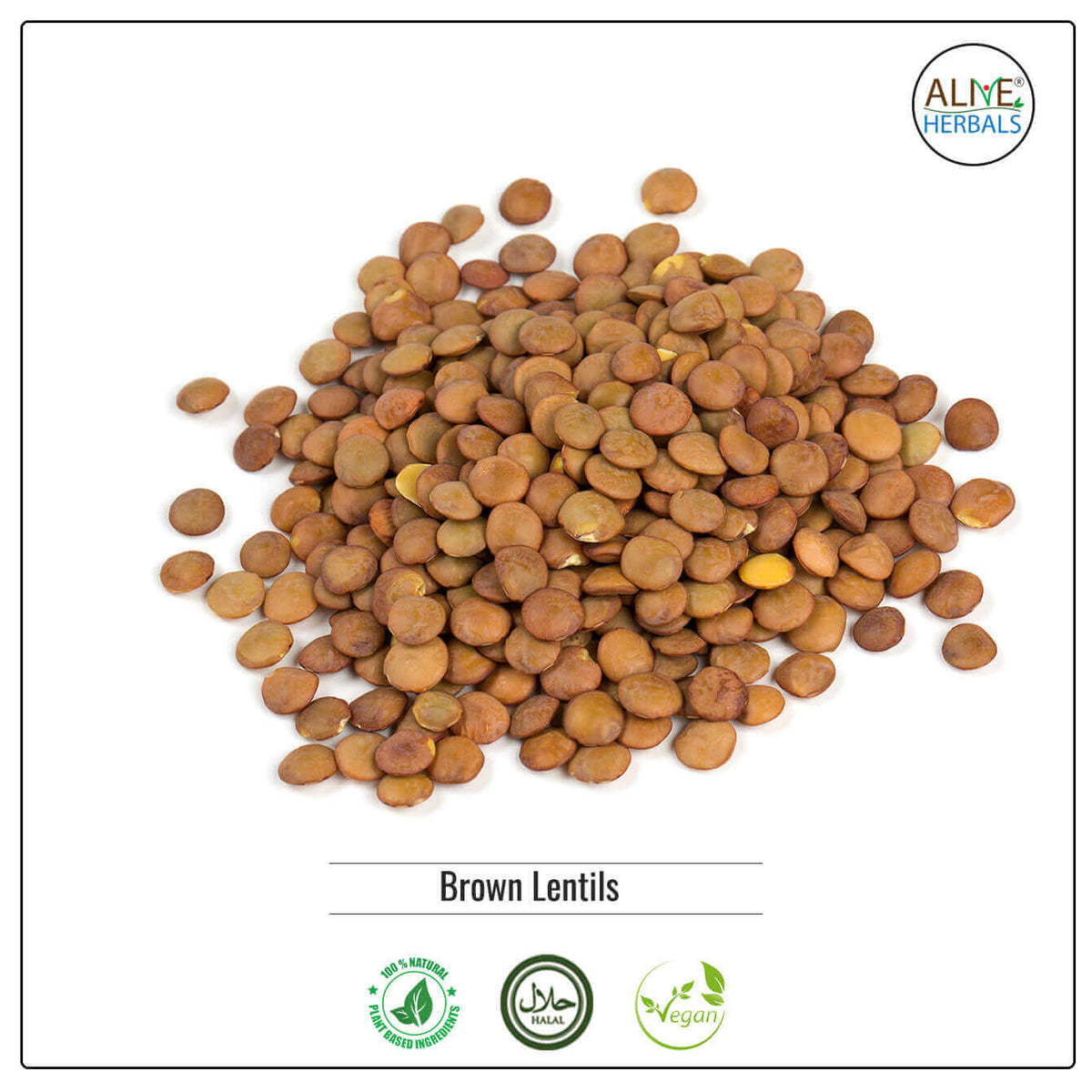 Brown Lentils - Shop at Natural Food Store | Alive Herbals.