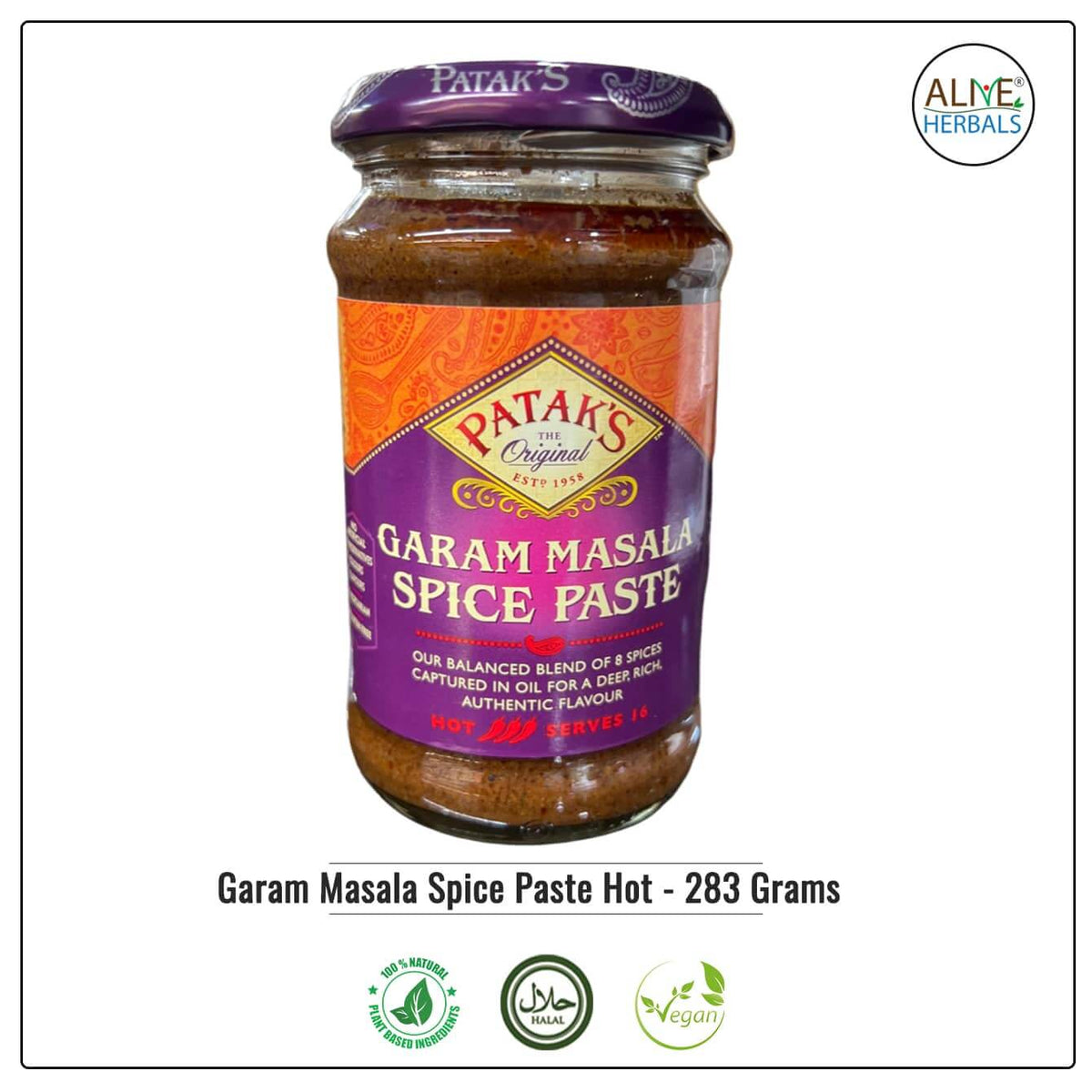 Garam Masala Spice Paste Hot - Alive Herbals