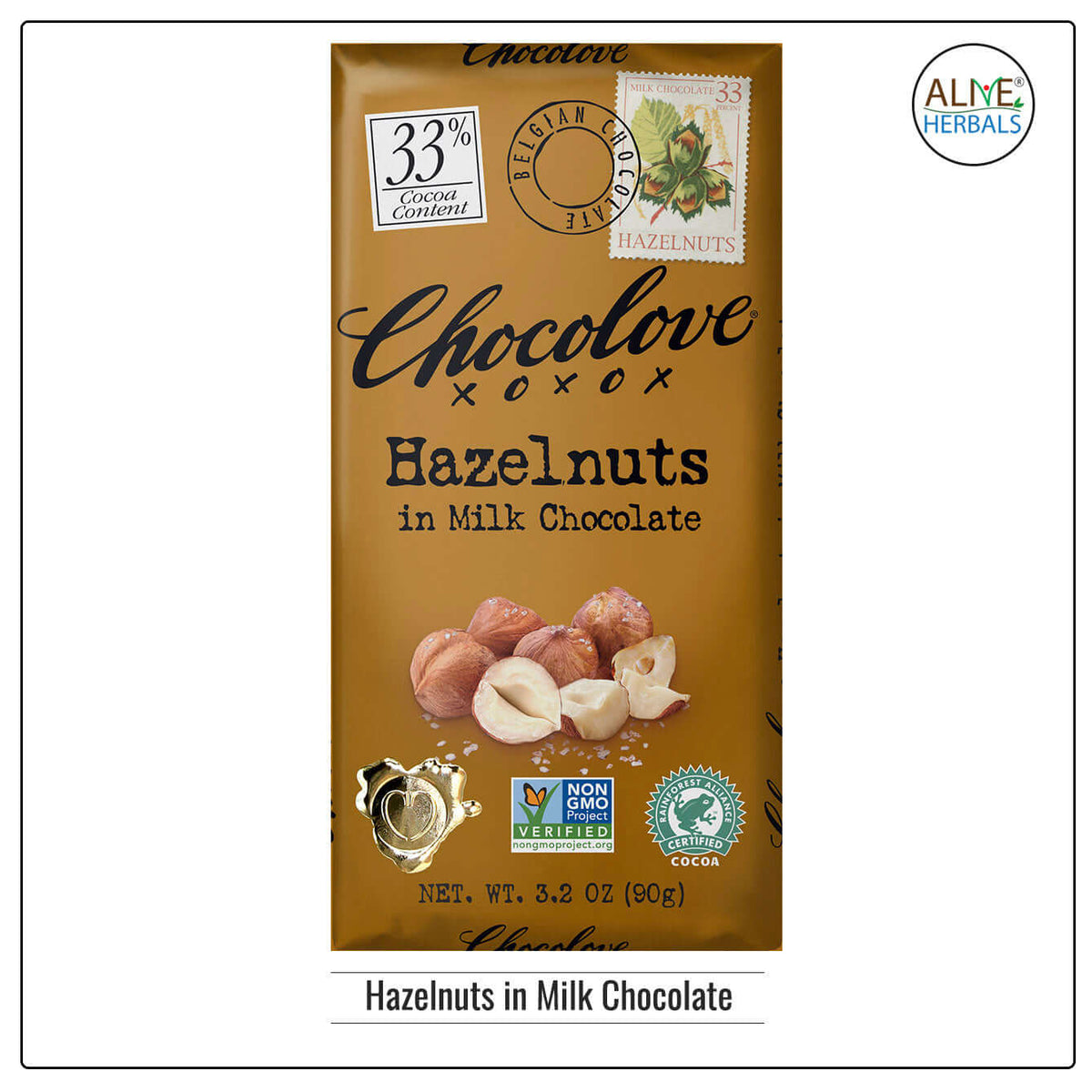 Hazelnuts in Milk Chocolate - Buy at Natural Food Store | Alive Herbals.