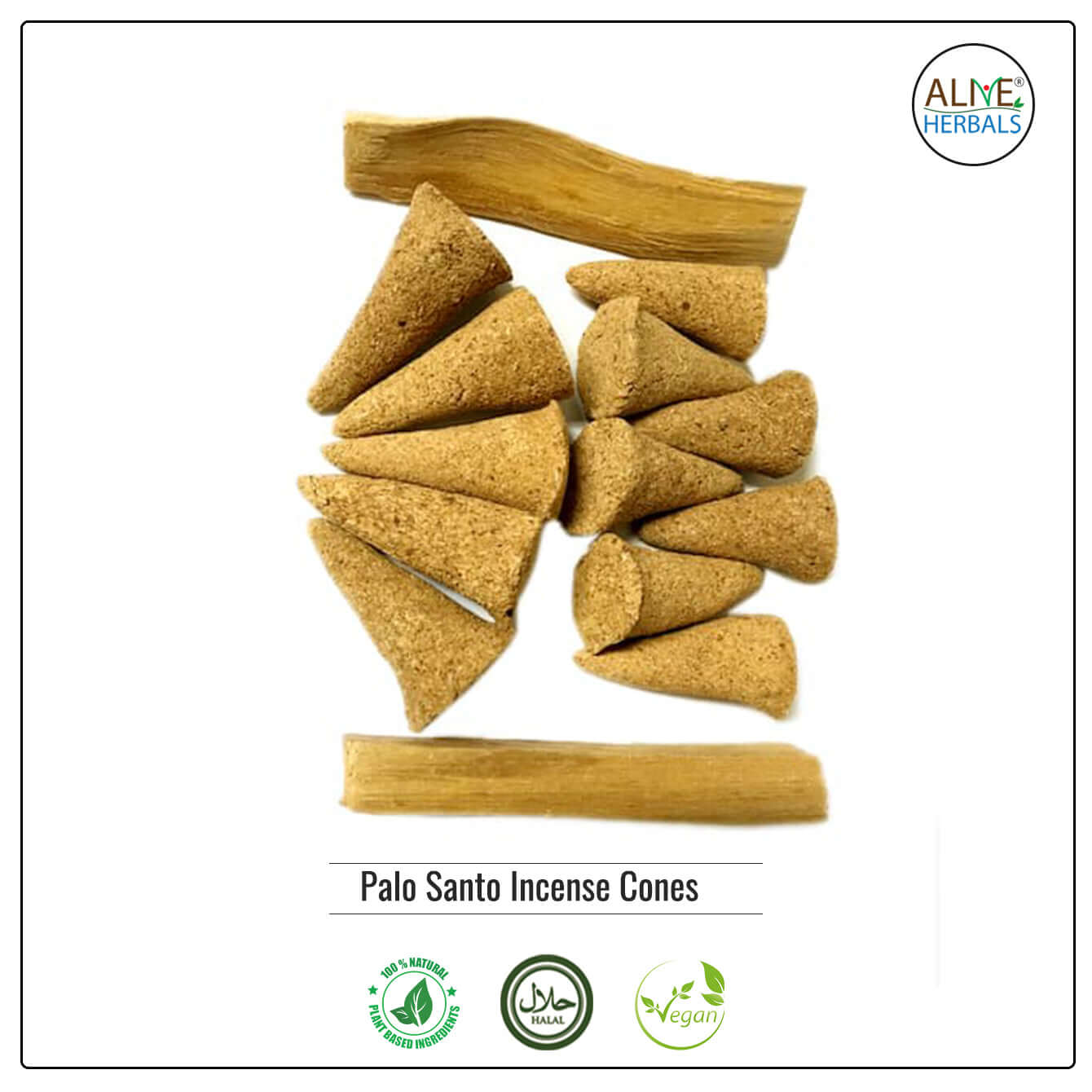 Palo Santo Incense Cones - Shop at Natural Food Store | Alive Herbals.