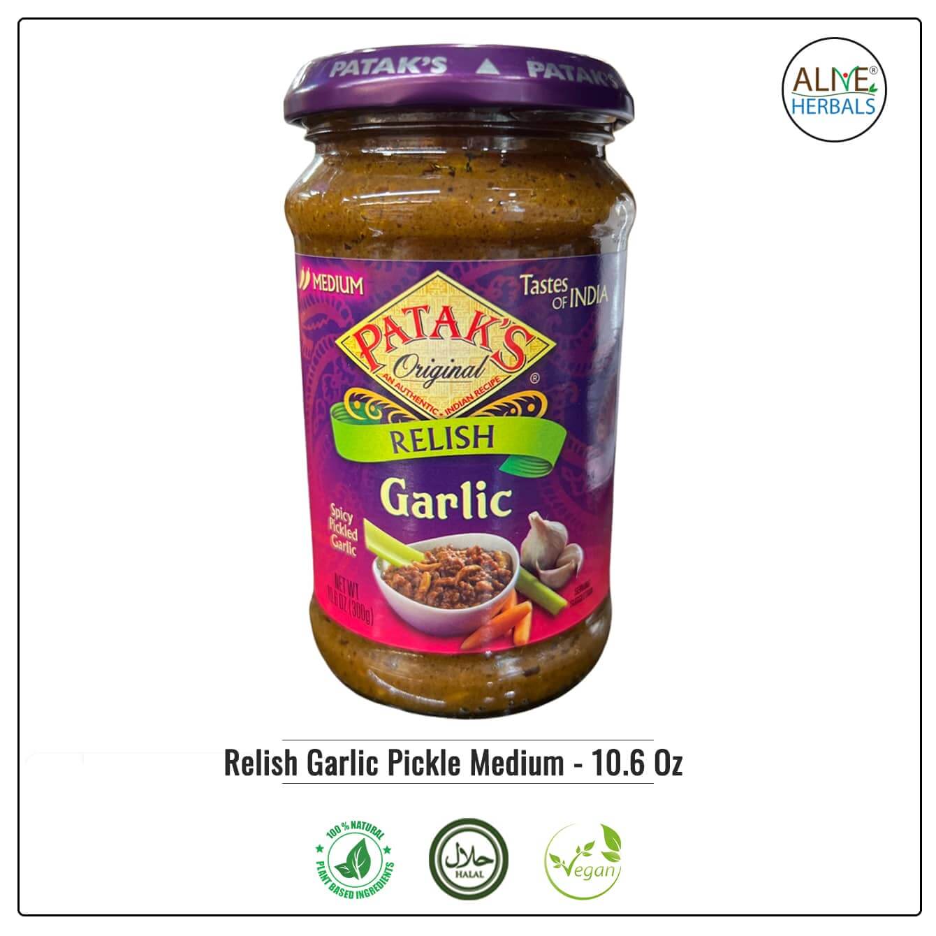 Relish Garlic Pickle Medium - Alive Herbals