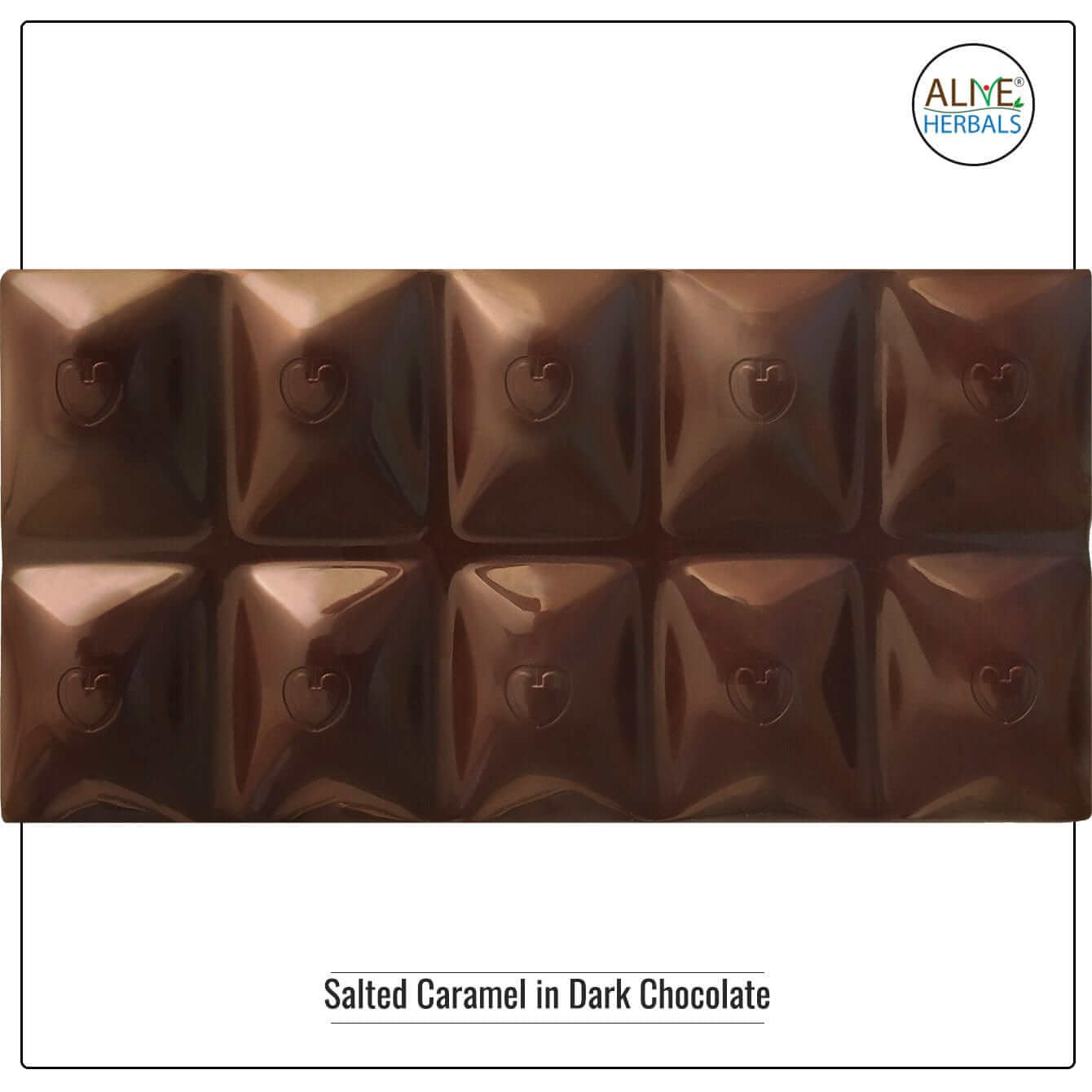 Salted Caramel in Dark Chocolate - Buy at Natural Food Store | Alive Herbals.